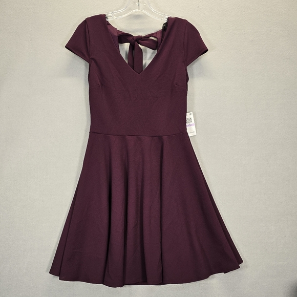 B. Darlin Women's Skater Mini Fit & Flare Dress Purple Size 11 / 12 - Picture 1 of 9